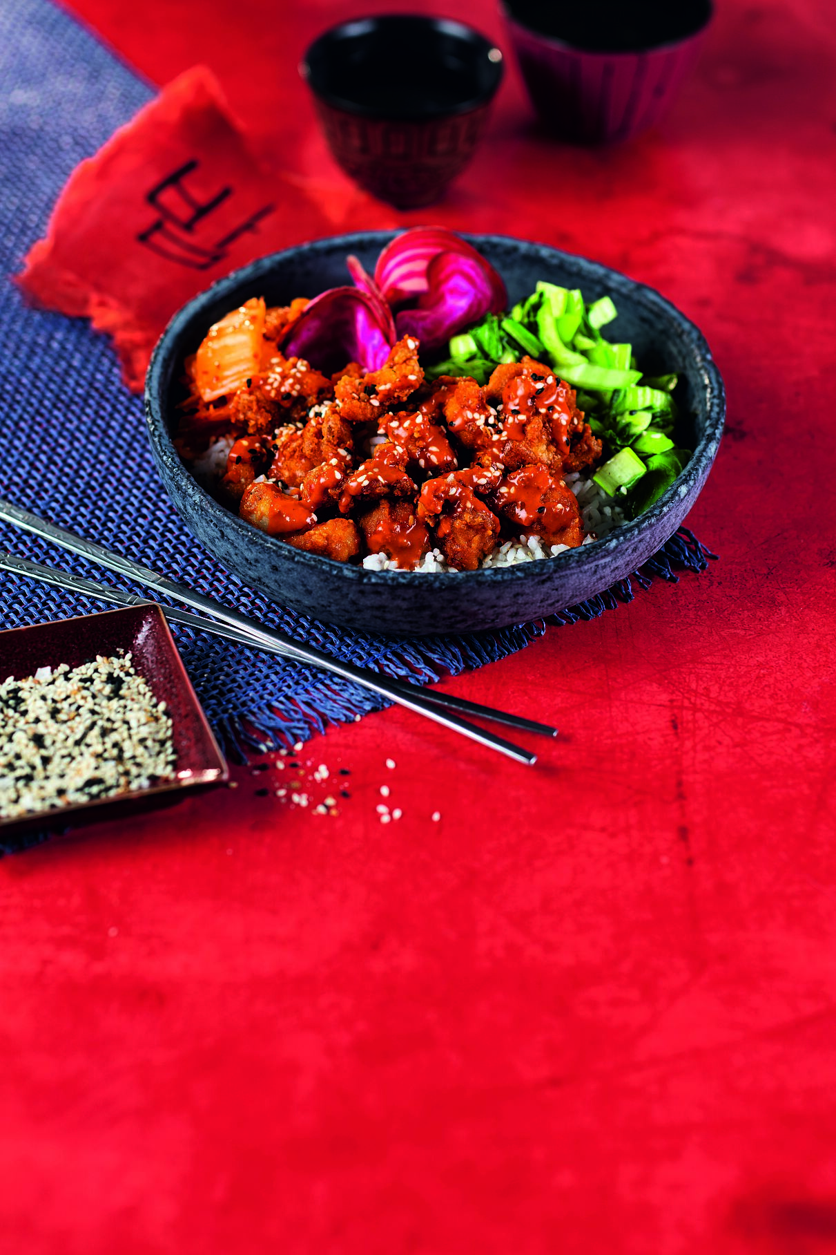 Crispy Chicken Bowl Korean Style