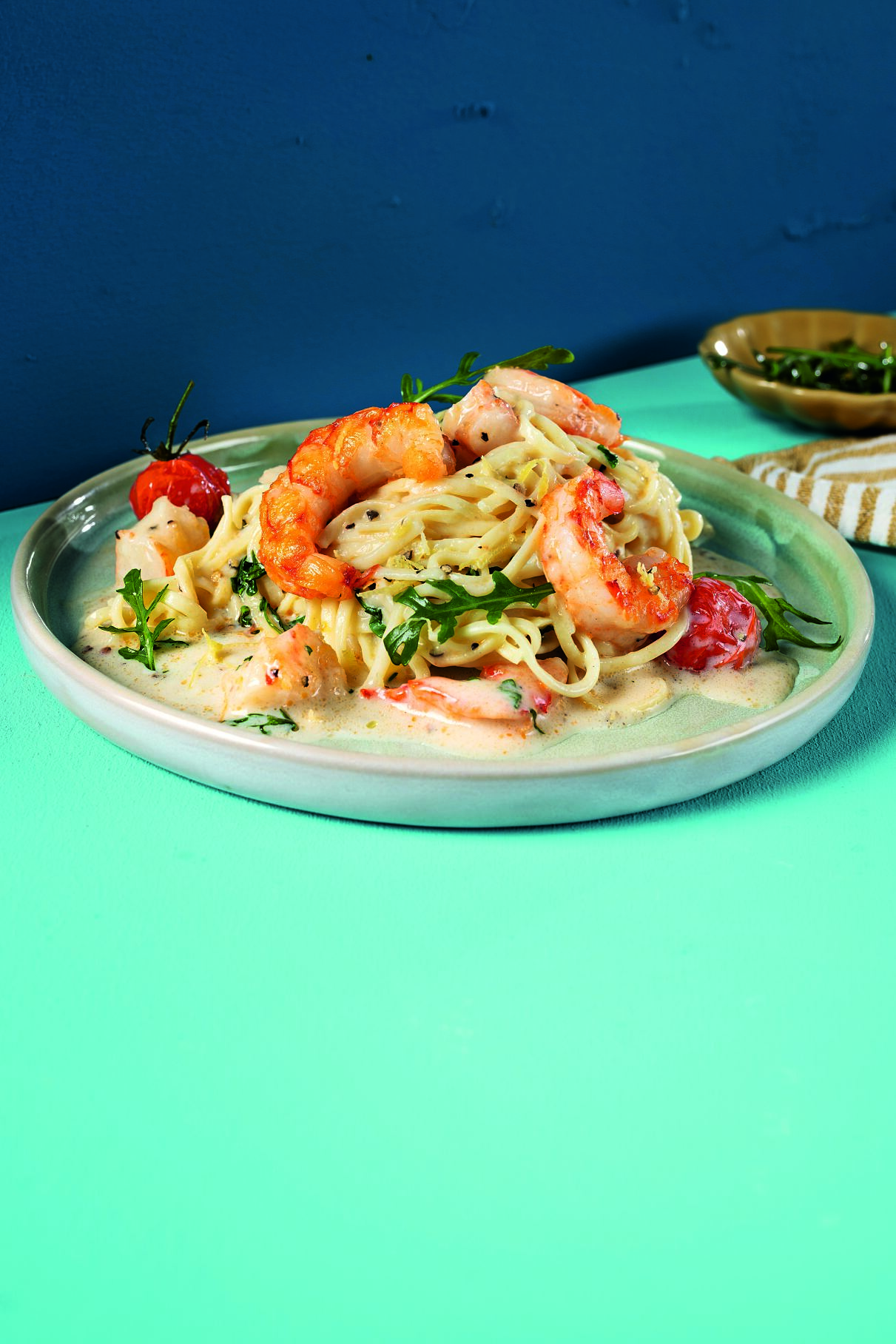 Spaghetti mit Garnelen