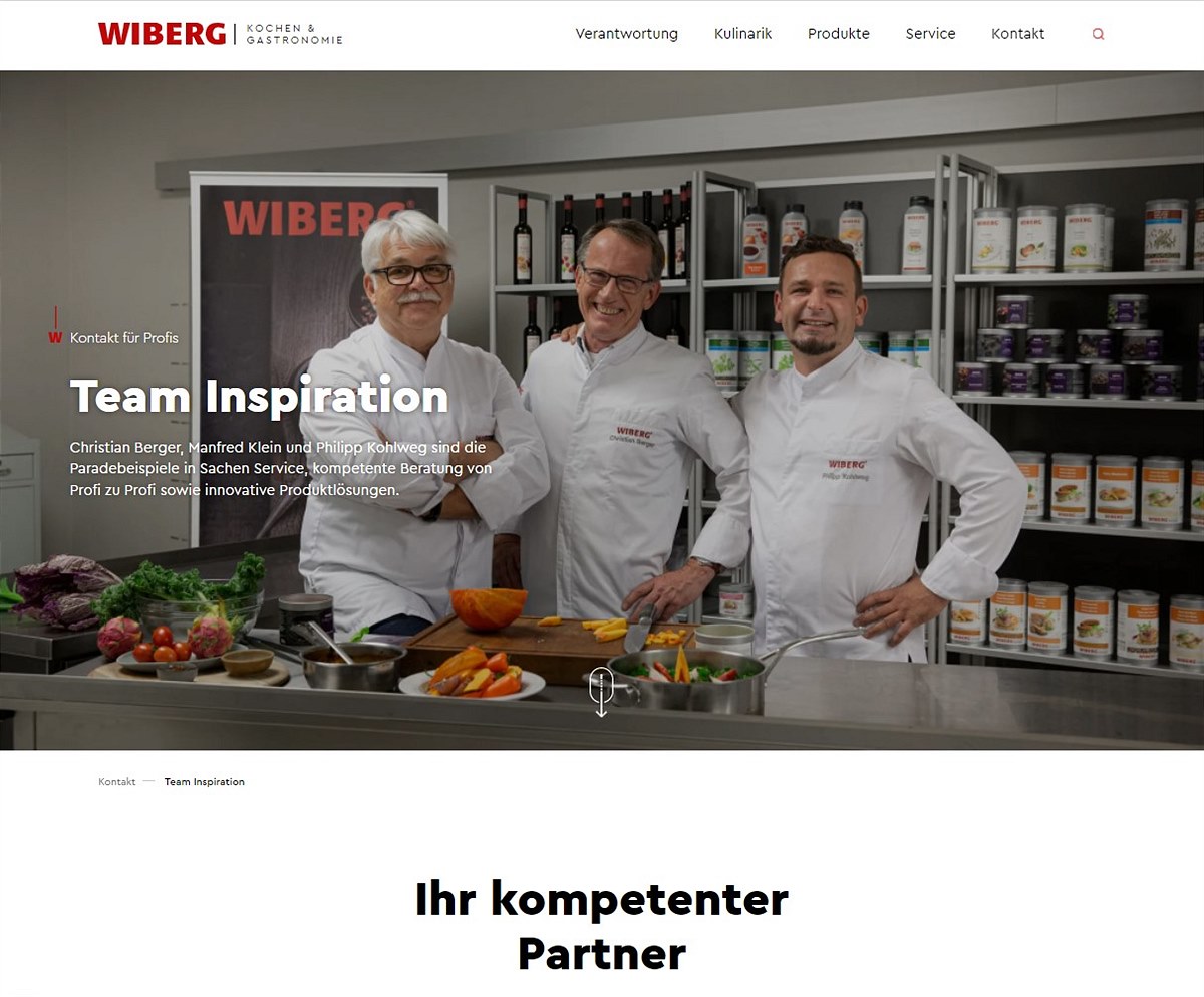 Die neue WIBERG Website kann sich sehen lassen.